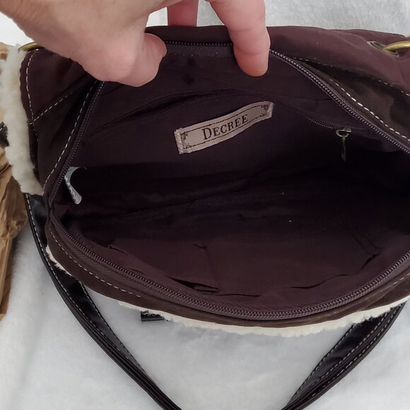 NWT "Decree" Sherpa Trim Purse - Picture 9 of 14